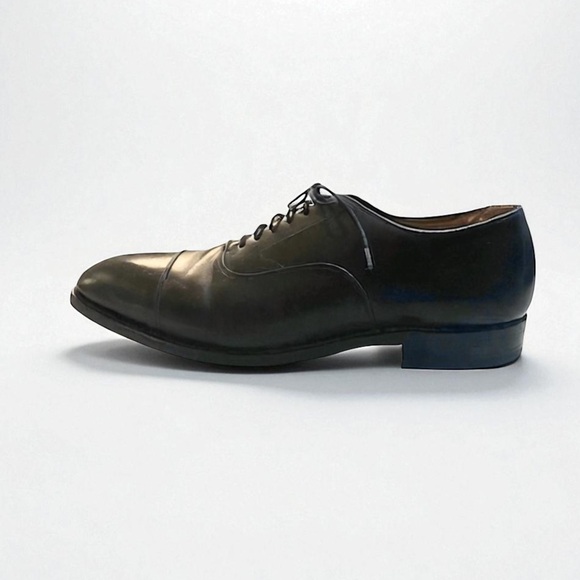 JOHNSTON & MURPHY MELTON CAP TOE TOSCANA LEATHER OXFORDS ITALY SIZE 11.5